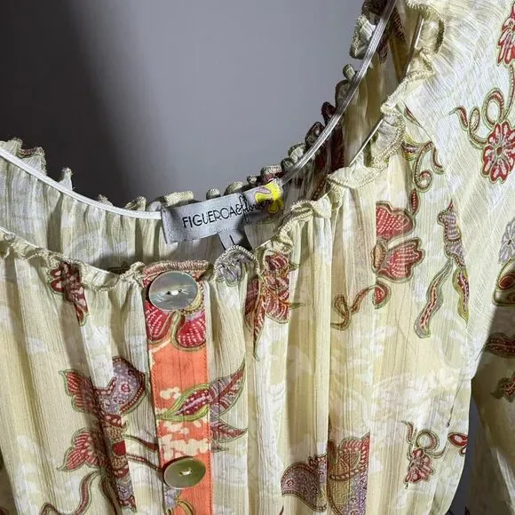 Anthropologie NEW Figeuroa & Flower Olive Hill bohemian dress | NWT | Size L - Picture 5 of 8
